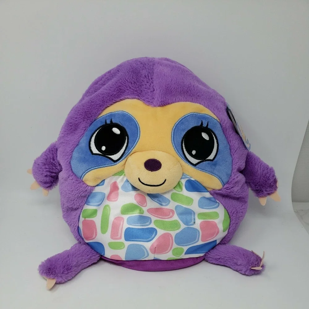 Mushabelly Grumble Purple Sloth with‎ Huggable squeaky noise New With Tags Read